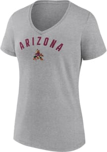 Arizona Coyotes Womens Grey Iconic Short Sleeve T-Shirt