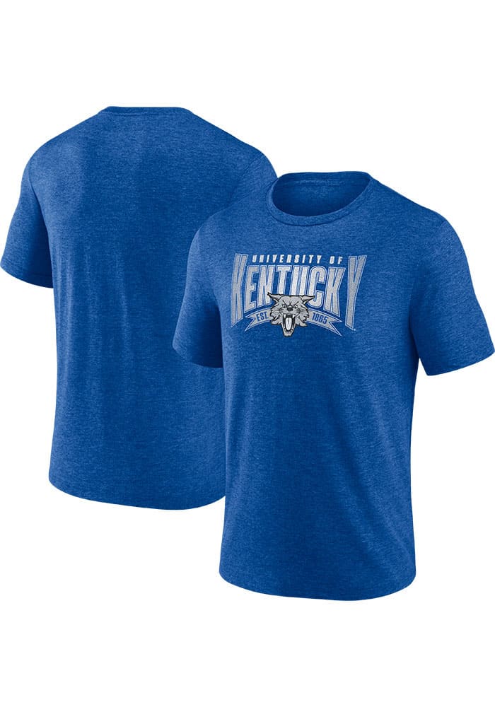 Kentucky Wildcats Blue Blend Banner Short Sleeve Fashion T Shirt