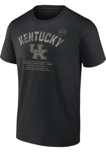 Kentucky Wildcats Black OHT Stencil Stacked Short Sleeve T Shirt