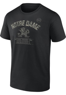 Notre Dame Fighting Irish Black OHT Stencil Stacked Short Sleeve T Shirt