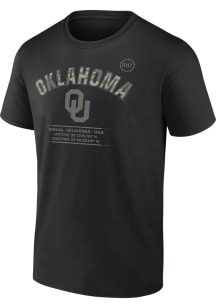 Oklahoma Sooners Black OHT Stencil Stacked Short Sleeve T Shirt