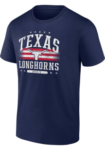 Texas Longhorns Navy Blue Americana Short Sleeve T Shirt