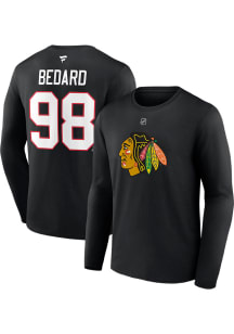 Connor Bedard Chicago Blackhawks Black Primary Short Sleeve Player T Shirt