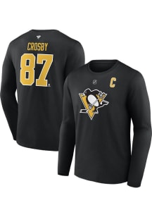 Sidney Crosby Pittsburgh Penguins Black Home Long Sleeve Player T Shirt