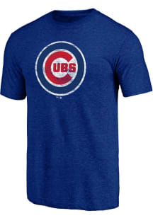 Chicago Cubs Blue True Classic Short Sleeve Fashion T Shirt