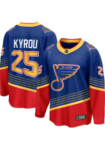 Jordan Kyrou St Louis Blues Mens Blue Alt Throwback Hockey Jersey