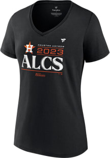 Houston Astros Womens Black 2023 Division Series Clinch Locker Room Short Sleeve T-Shirt