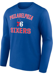 Philadelphia 76ers Blue Victory Arch Long Sleeve T Shirt