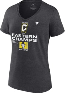 Columbus Crew Womens Charcoal 2023 Conf Champions Locker Room Short Sleeve T-Shirt