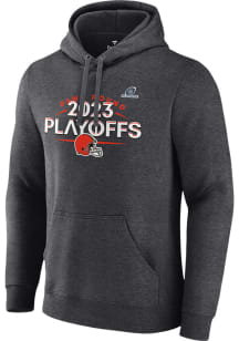 Cleveland Browns Mens Charcoal 2023 Playoff Participant Long Sleeve Hoodie