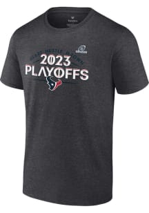 Houston Texans Charcoal 2023 Playoff Participant Short Sleeve T Shirt