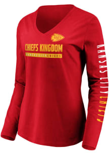 Kansas City Chiefs Womens Red Kingdom LS Tee