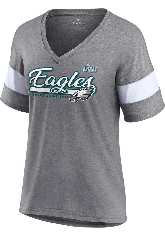 Women's Nike White Philadelphia Eagles Super Bowl LVII T-Shirt