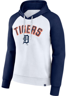 Detroit Tigers Womens White Indispensible Hooded Sweatshirt