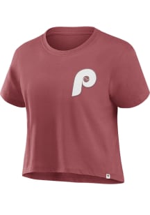 Philadelphia Phillies Womens Maroon Franchise Legend Short Sleeve T-Shirt