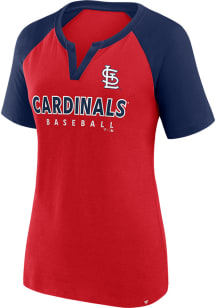St Louis Cardinals Womens Red Shut Out Short Sleeve T-Shirt