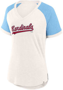 St Louis Cardinals Womens White For the Team Short Sleeve T-Shirt