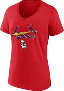 St Louis Cardinals Womens Red Shine Bright Short Sleeve T-Shirt