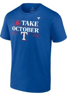 Texas Rangers Blue 2023 Postseason Participant Locker Room Short Sleeve T Shirt
