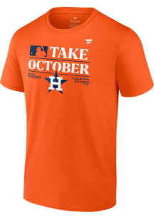 Houston Astros Orange 2023 Postseason Participant Locker Room Short Sleeve T Shirt