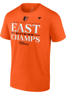 Baltimore Orioles Orange 2023 Division Champions Locker Room Short Sleeve T Shirt