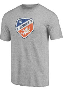 FC Cincinnati Grey Throwback Logo Short Sleeve Fashion T Shirt