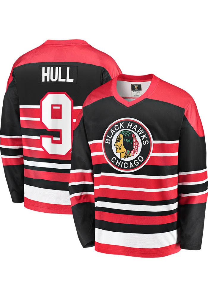 Bobby Hull Chicago Blackhawks Mens RED Vintage Breakaway Hockey Jersey