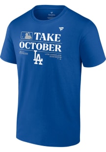 Los Angeles Dodgers Blue 2023 Postseason Participant Locker Room Short Sleeve T Shirt