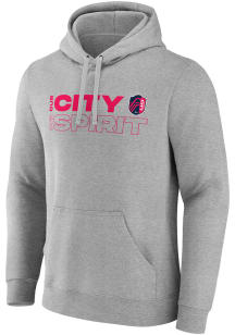 St Louis City SC Mens Grey Our City Our Spirit Long Sleeve Hoodie