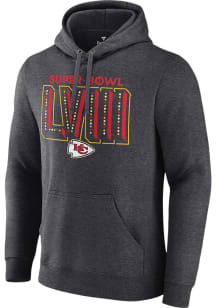 Kansas City Chiefs Mens Charcoal 2023 Super Bowl Bound Local Long Sleeve Hoodie
