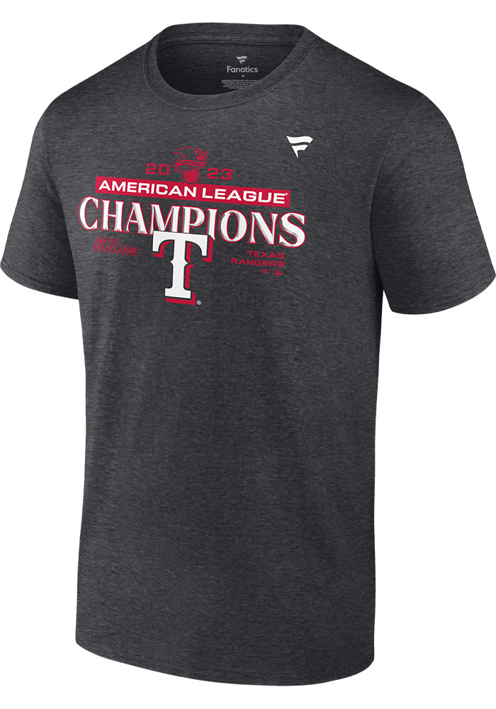 Texas Rangers Charcoal 2023 League Champions Locker Room Short Sleeve T ...