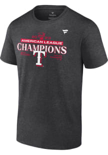 Texas Rangers Charcoal 2023 League Champions Locker Room Short Sleeve T Shirt