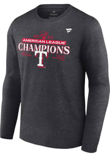 Texas Rangers Charcoal 2023 League Champions Locker Room Long Sleeve T Shirt