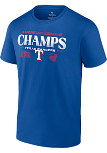 Texas Rangers Blue 2023 League Champions Roster Short Sleeve T Shirt