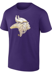 Minnesota Vikings Purple Fundamental Chrome Dimension Short Sleeve T Shirt