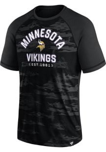 Minnesota Vikings Black Defender Jacquard Short Sleeve T Shirt