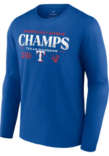Texas Rangers Blue 2023 League Champions Roster Long Sleeve T Shirt