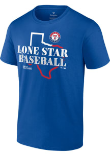 Texas Rangers Blue 2023 World Series Participant Hometown Short Sleeve T Shirt