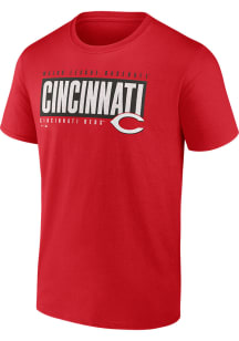 Cincinnati Reds Red Blocked Out Short Sleeve T Shirt