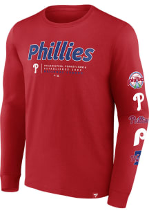 Philadelphia Phillies Red Strike the Goal Long Sleeve T Shirt