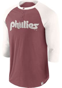 Philadelphia Phillies Maroon Historical Win Long Sleeve Fashion T Shirt