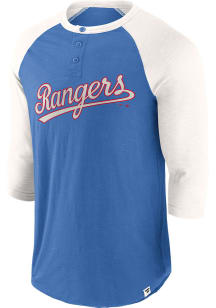 Texas Rangers Blue Historical Win Long Sleeve Fashion T Shirt