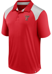 Texas Tech Red Raiders Mens Red Primary Logo Short Sleeve Polo