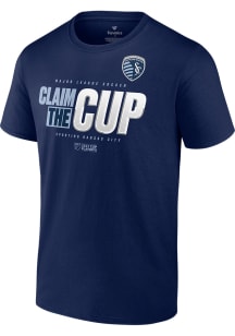 Sporting Kansas City Navy Blue End Period 2023 Playoff Participant Short Sleeve T Shirt