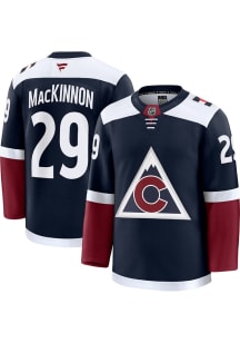 Nathan MacKinnon Colorado Avalanche Mens Navy Blue Alt Premium Hockey Jersey