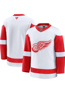 Detroit Red Wings Mens White Road Premium Hockey Jersey