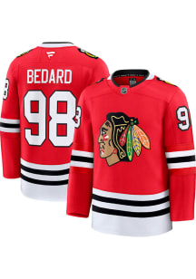 Connor Bedard Chicago Blackhawks Mens Red Home Premium Hockey Jersey