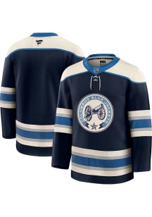 Columbus Blue Jackets Mens Navy Blue Blank Premium Hockey Jersey