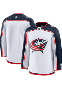 Columbus Blue Jackets Mens White Blank Premium Hockey Jersey