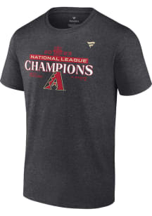 Arizona Diamondbacks Charcoal 2023 League Champions Locker Room Short Sleeve T Shirt